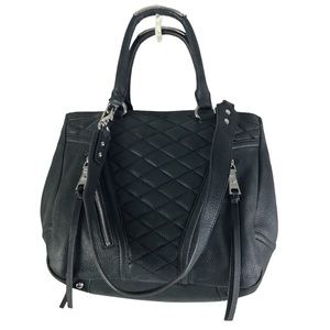 Aimee Kestenberg Blue Quilted Leather Satchel Bag